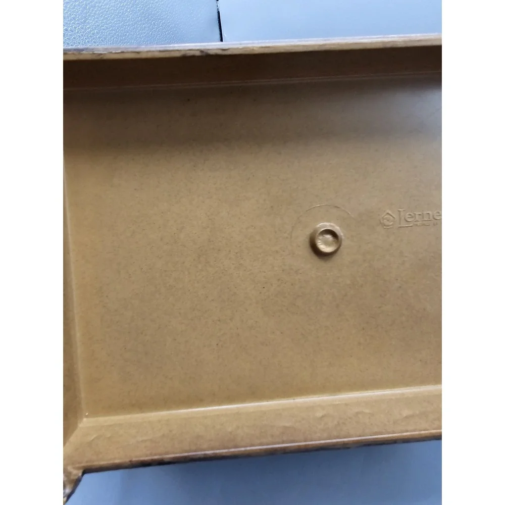 Vintage 70s‎ Lerner Ornate Plastic Jewelry Office Sewing Box 2 Drawers Made USA